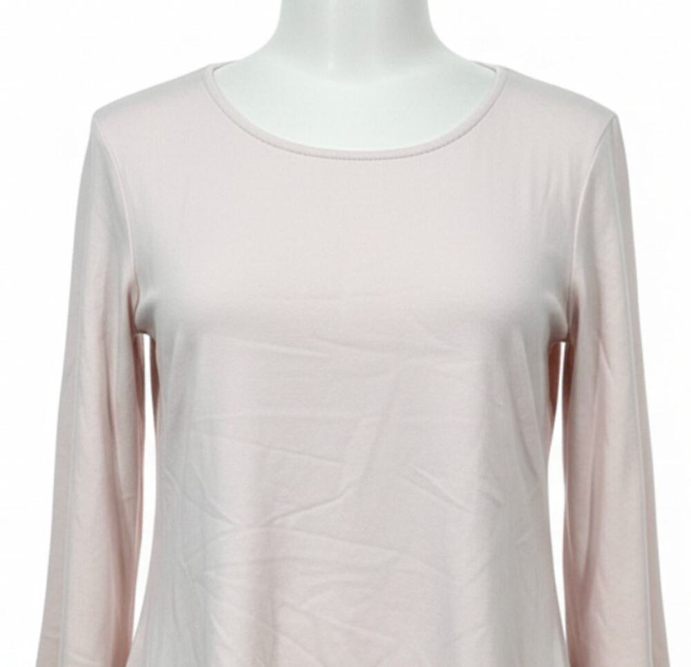 Chicos Top Size 0 US S Pink Pullover Long Sleeve Office Casual Minimalist Shirt